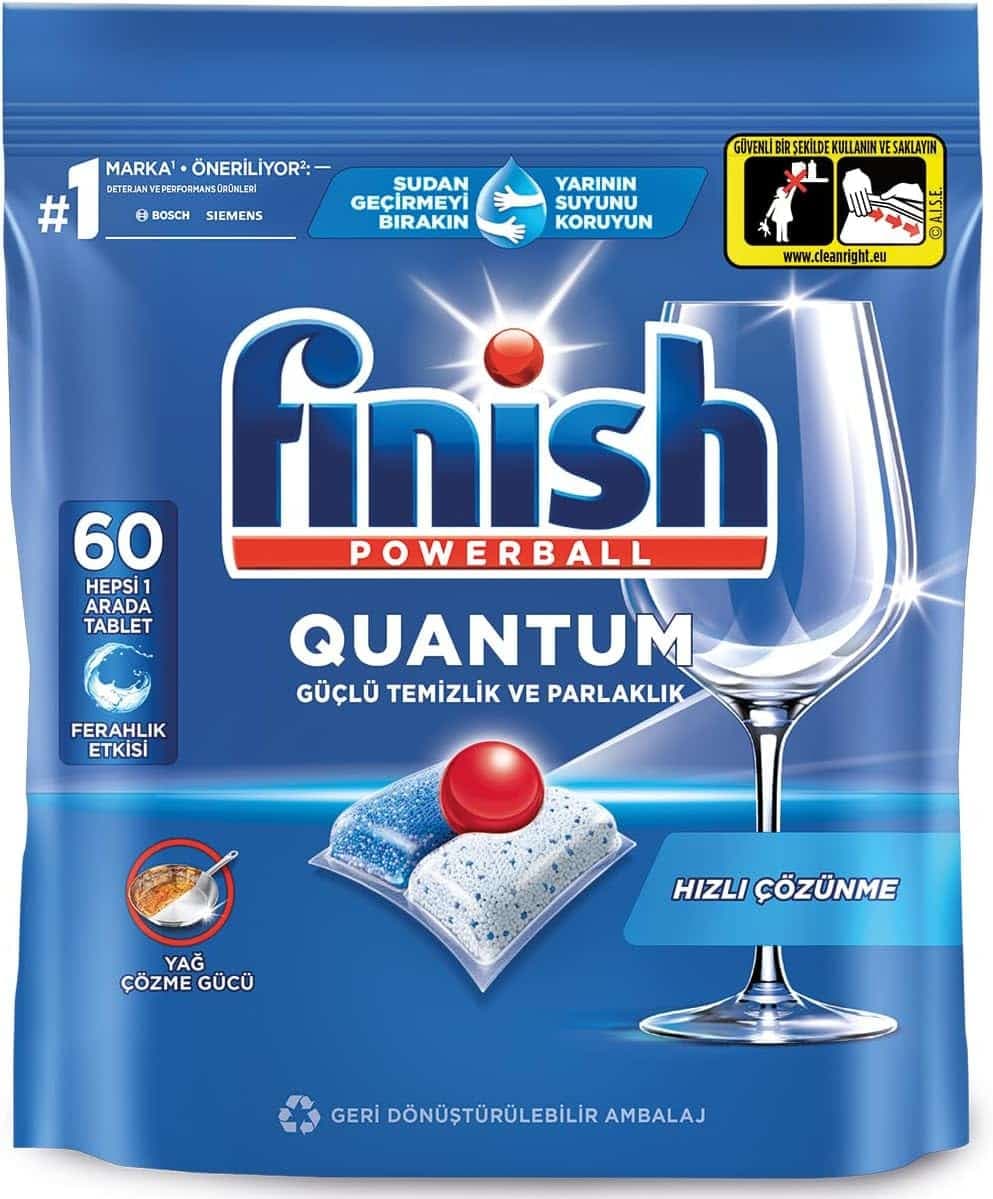 قرص ماشین ظرفشویی فینیش مدل Quantum بسته 60 عددی — تصویر ۳