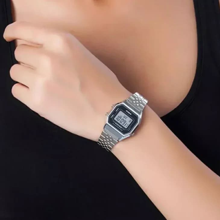 ساعت مچی کاسیو فلزی نقره ای زنانه دیجیتالی LA680WA-1DF — تصویر ۵