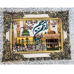 تابلو فرش طرح مکه با قاب شاپرک — تصویر ۲