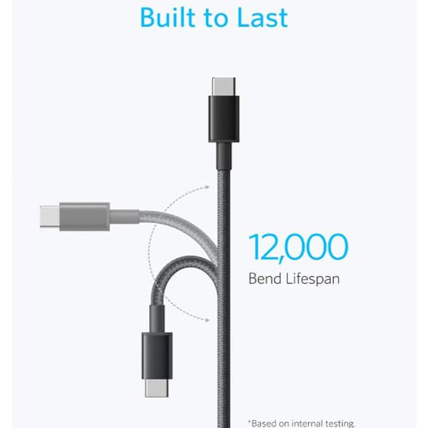 کابل شارژ USB-C To USB-C انکر مدل A8753H طول 1.8 متر — تصویر ۳