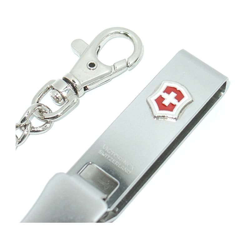 گیره کمربند فلزی زنجیری بلند چفت‌ دار ویکتورینوکس Victorinox klip 4.1860 — تصویر ۴