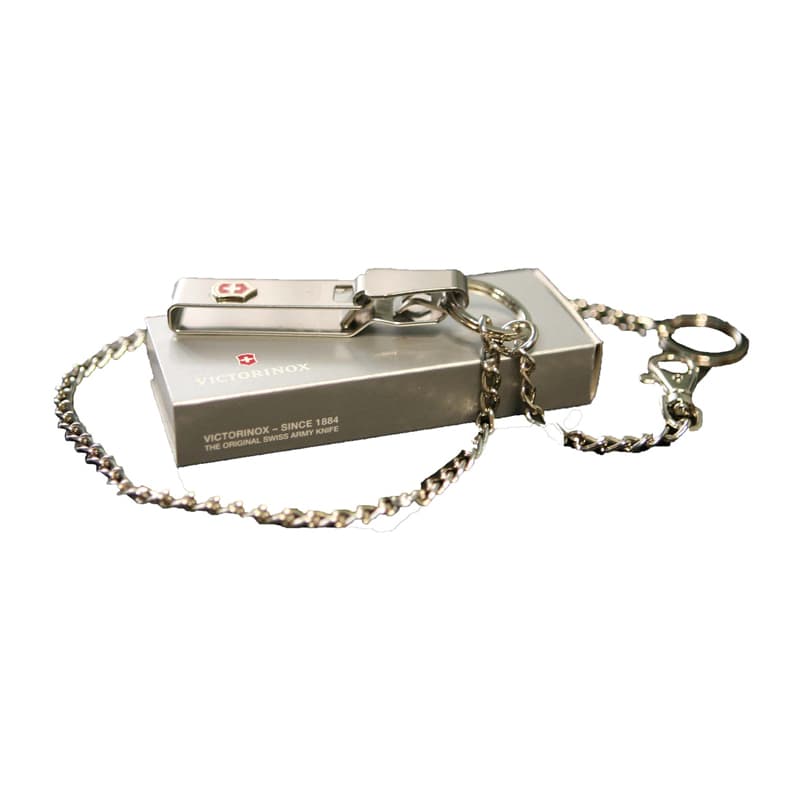 گیره کمربند فلزی زنجیری بلند چفت‌ دار ویکتورینوکس Victorinox klip 4.1860 — تصویر ۲
