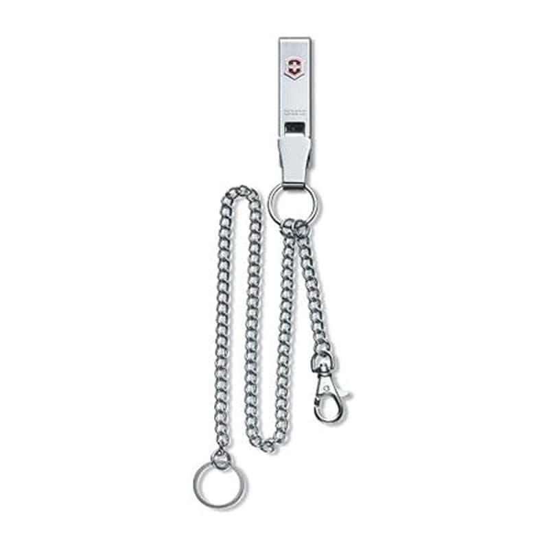 گیره کمربند فلزی زنجیری بلند چفت‌ دار ویکتورینوکس Victorinox klip 4.1860