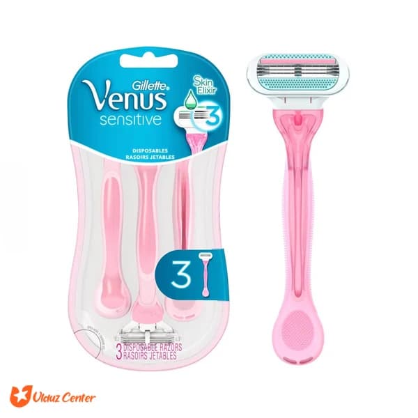 خودتراش سه تیغه Gillete مدل Venus Sensitive بسته 3 عددی