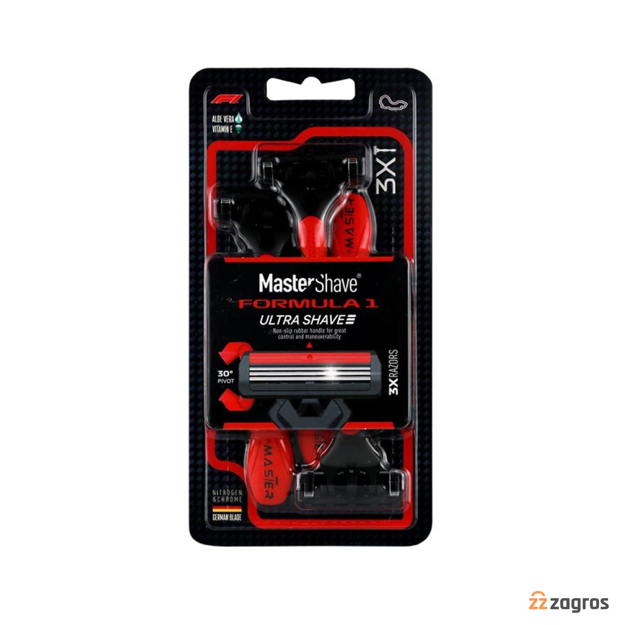 خودتراش سه تیغه Master Shave مدل Formula1 بسته 3 عددی — تصویر ۲