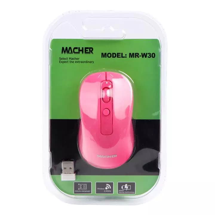 ماوس بی سیم ماچر مدل MR-W30 سبز — تصویر ۷