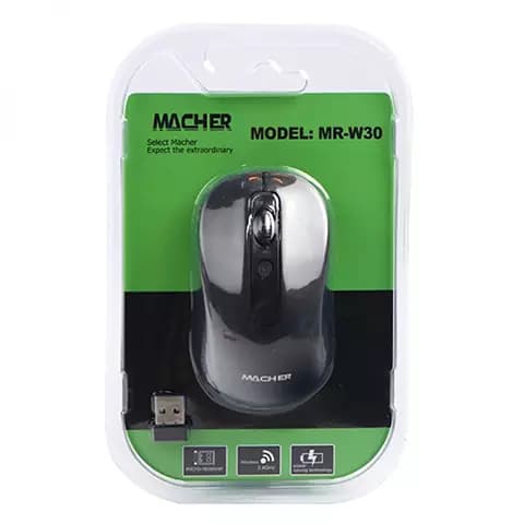 ماوس بی سیم ماچر مدل MR-W30 سبز — تصویر ۸