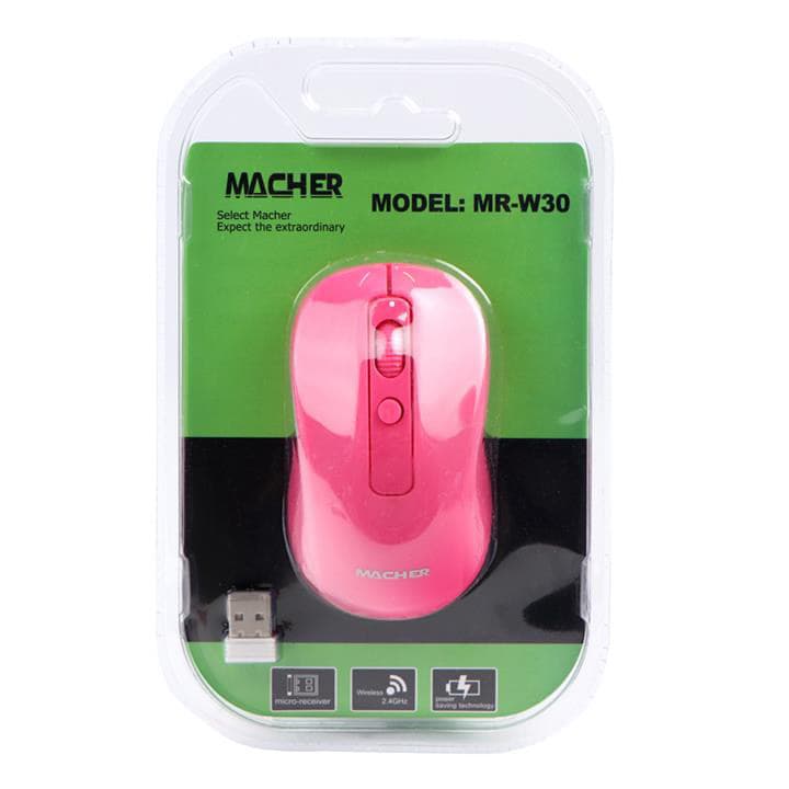 ماوس بی سیم ماچر مدل MR-W30 سبز — تصویر ۳