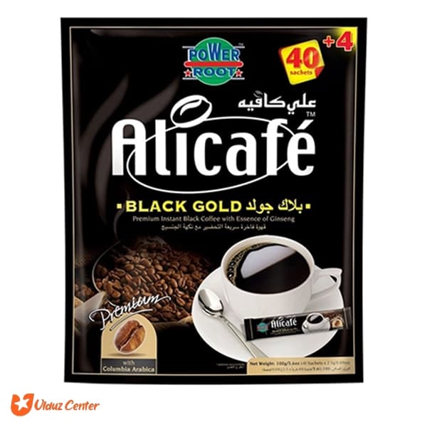 پودر قهوه علی کافه مدل Black Gold بسته 40 عددی