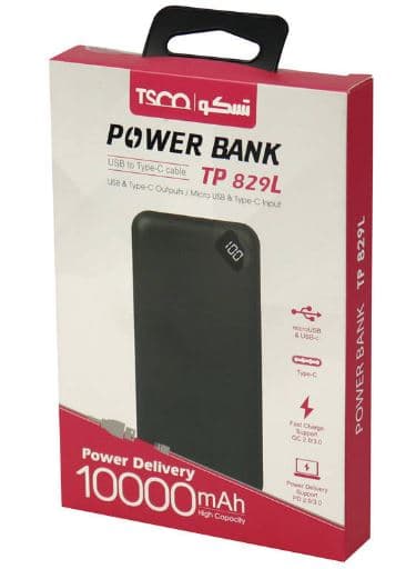 شارژر همراه تسکو مدل TP 829 ظرفیت 10000 میلی آمپر ساعت — تصویر ۸