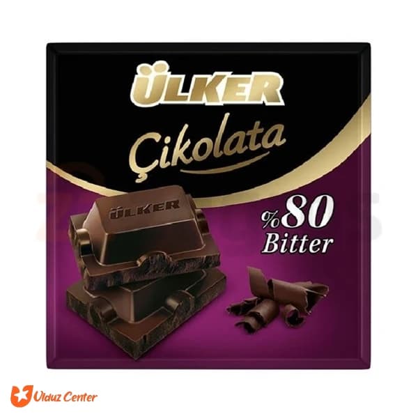 شکلات تلخ اولکر 80% وزن 60 گرم