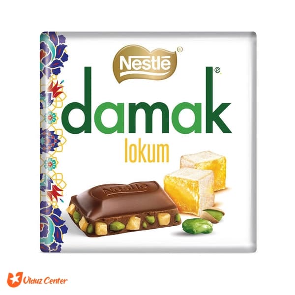 شکلات داماک نستله مدل Lokum با مغز تازه پسته خام 60 گرم