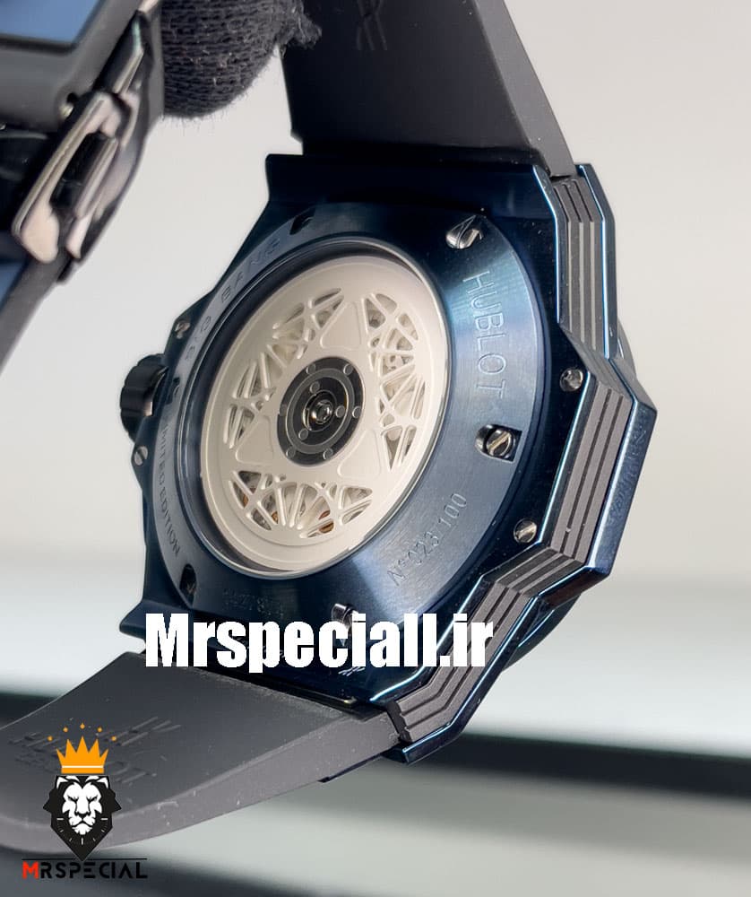 ساعت مچی مردانه هابلوت کهکشانی پشت شیشه ای HUBLOT Sang Bleu 020555 — تصویر ۷