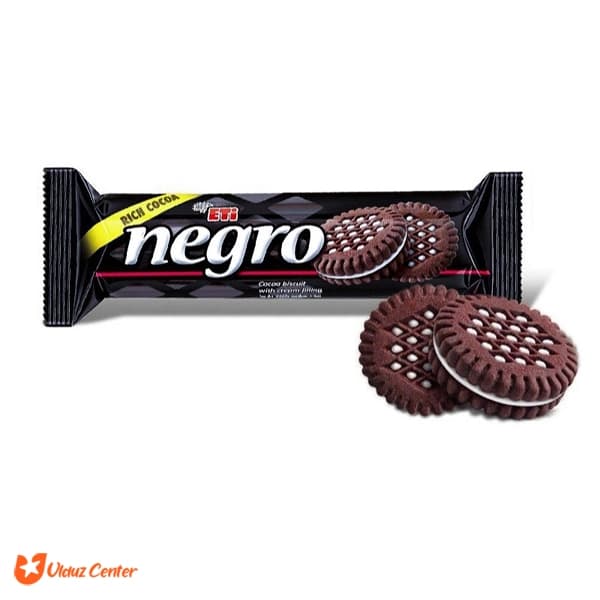 بیسکوئیت کاکائویی و کرمی اتی مدل nero وزن 91 گرم