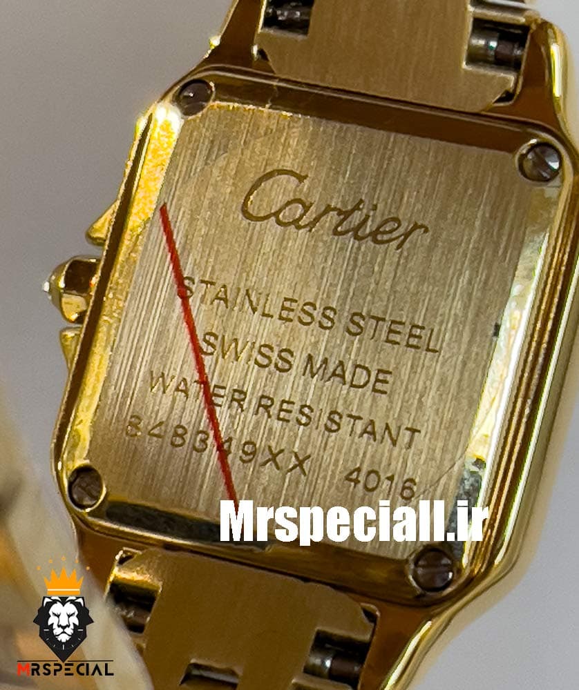 ساعت مچی زنانه کارتیه پنتر طلایی سایز مدیوم CARTIER PANTHRE 020548 — تصویر ۴