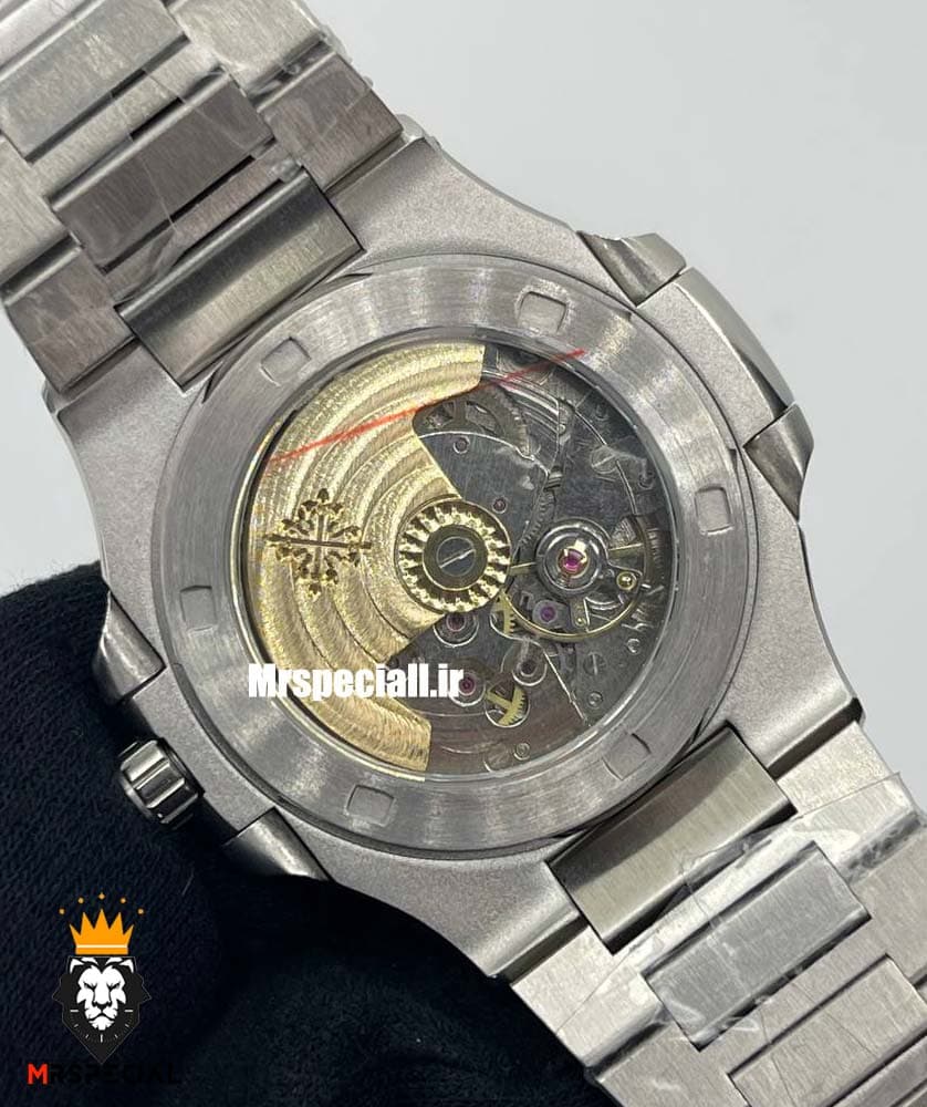 ساعت مردانه پتک فیلیپ ناتیلوس دی دیت اتوماتیک استیل صفحه سفید Patek Philippe NUATILOS 020527 — تصویر ۵