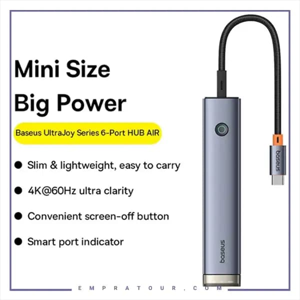 هاب تایپ سی 6 پورت بیسوس OH-166 — تصویر ۵