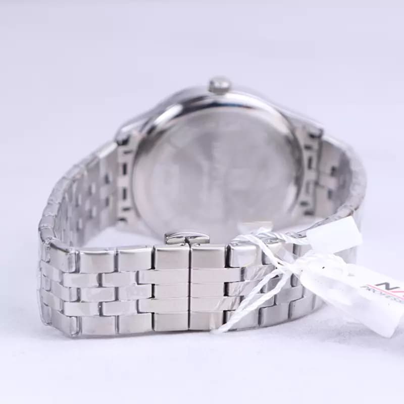 ساعت مچی نیوی فورس مردانه فلزی نقره ای صفحه مشکی 9255/1 — تصویر ۳