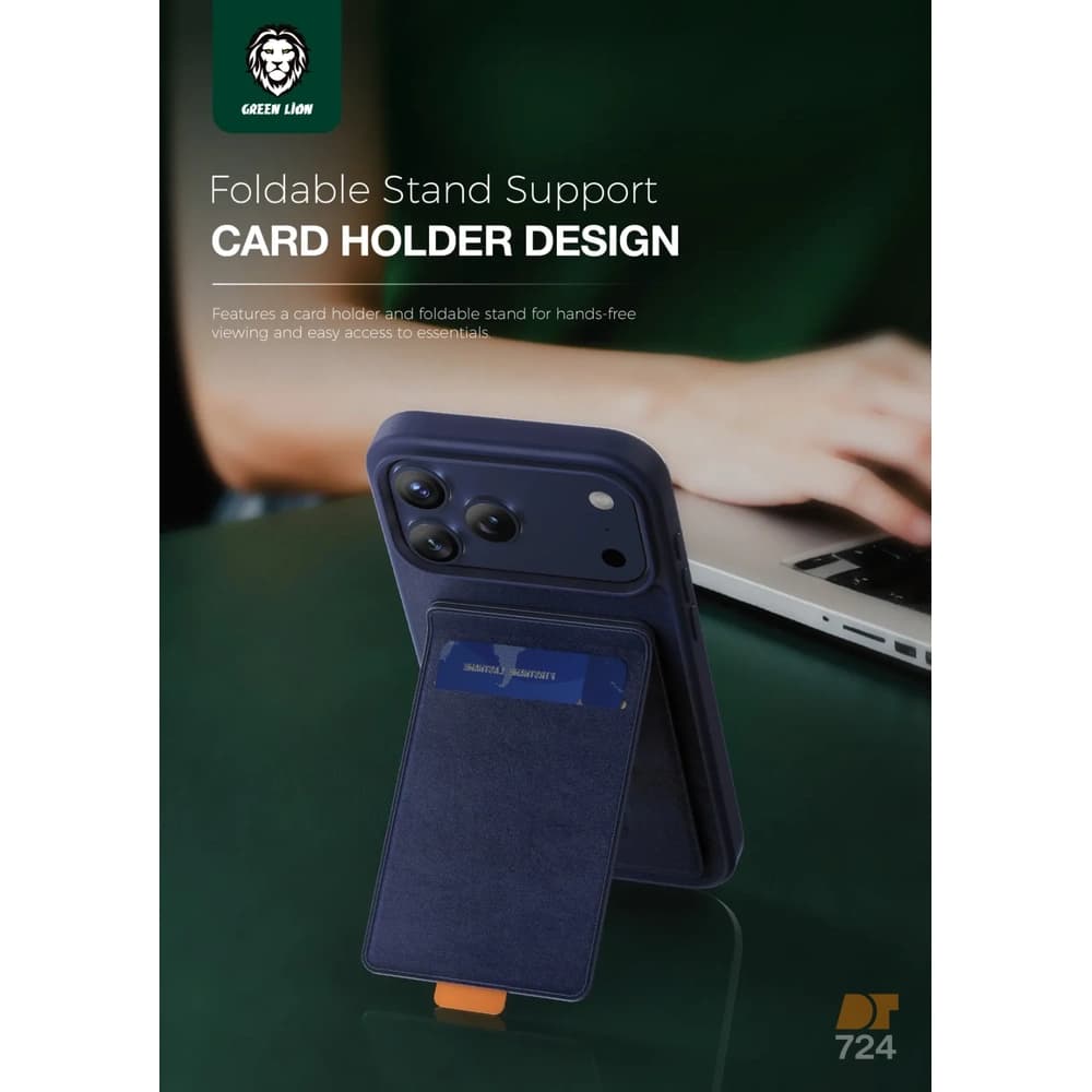 قاب با جاکارتی آیفون 17 پرو مکس گرین لاین GNRLMG17PMBL — تصویر ۸
