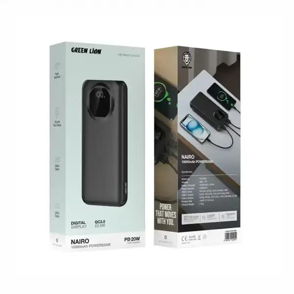 پاور بانک 10000 گرین لاین GNNAR10PBPDBK — تصویر ۶