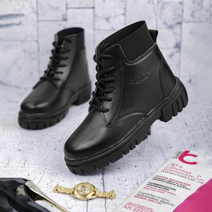 بوت دخترانه Ecco_Black مدل 3765 — تصویر ۲