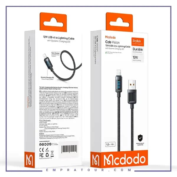کابل شارژ لایتنینگ 12 وات مک دودو CA-0320 — تصویر ۷