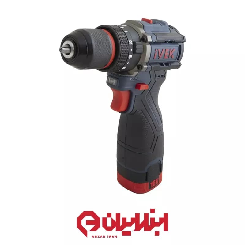 دریل شارژی چکشی براشلس ۱۶ ولت K-7226B ایوک — تصویر ۲