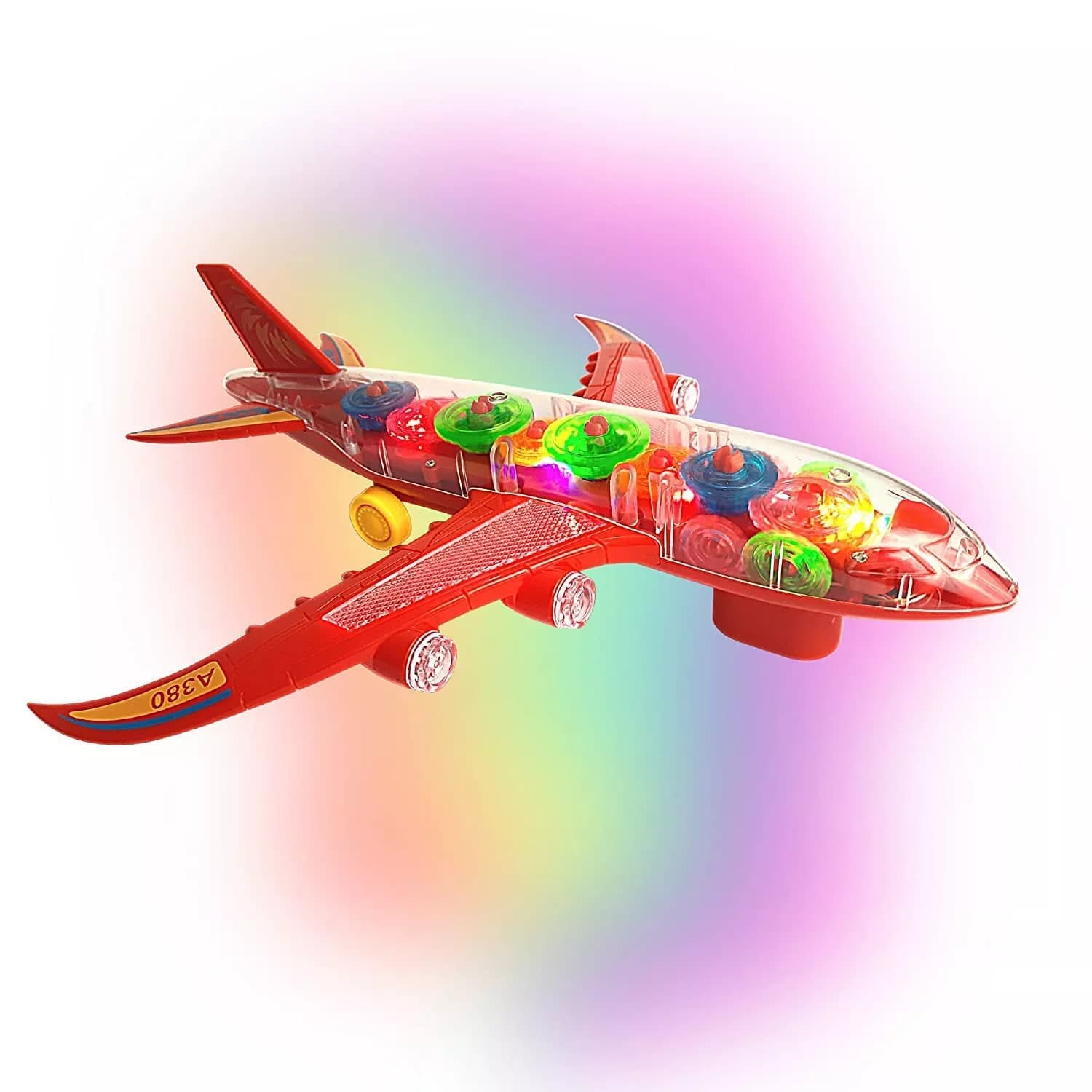 اسباب بازی هواپیما موزیکال چراغدار چرخ دنده ای — تصویر ۳