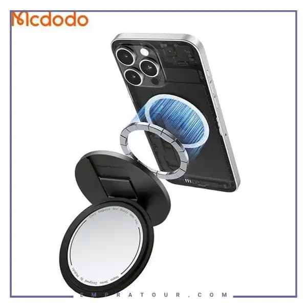 پاپ سوکت چرمی و هولدر انگشتی مگنتی با آینه آرایش مک‌دودو MR-7912 — تصویر ۴