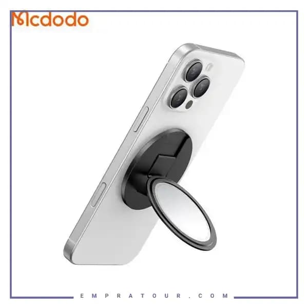 پاپ سوکت چرمی و هولدر انگشتی مگنتی با آینه آرایش مک‌دودو MR-7912 — تصویر ۳