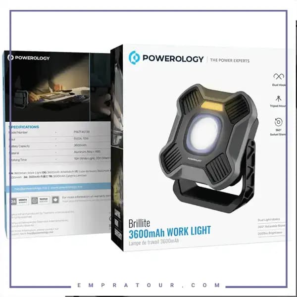 چراغ کمپینگ شارژی پاورولوژی PWZF40138BK — تصویر ۷