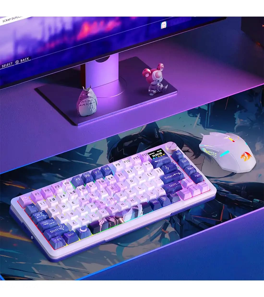 کیبورد بی سیم/باسیم گیمینگ ردراگون K708 AK PRO RGB — تصویر ۸