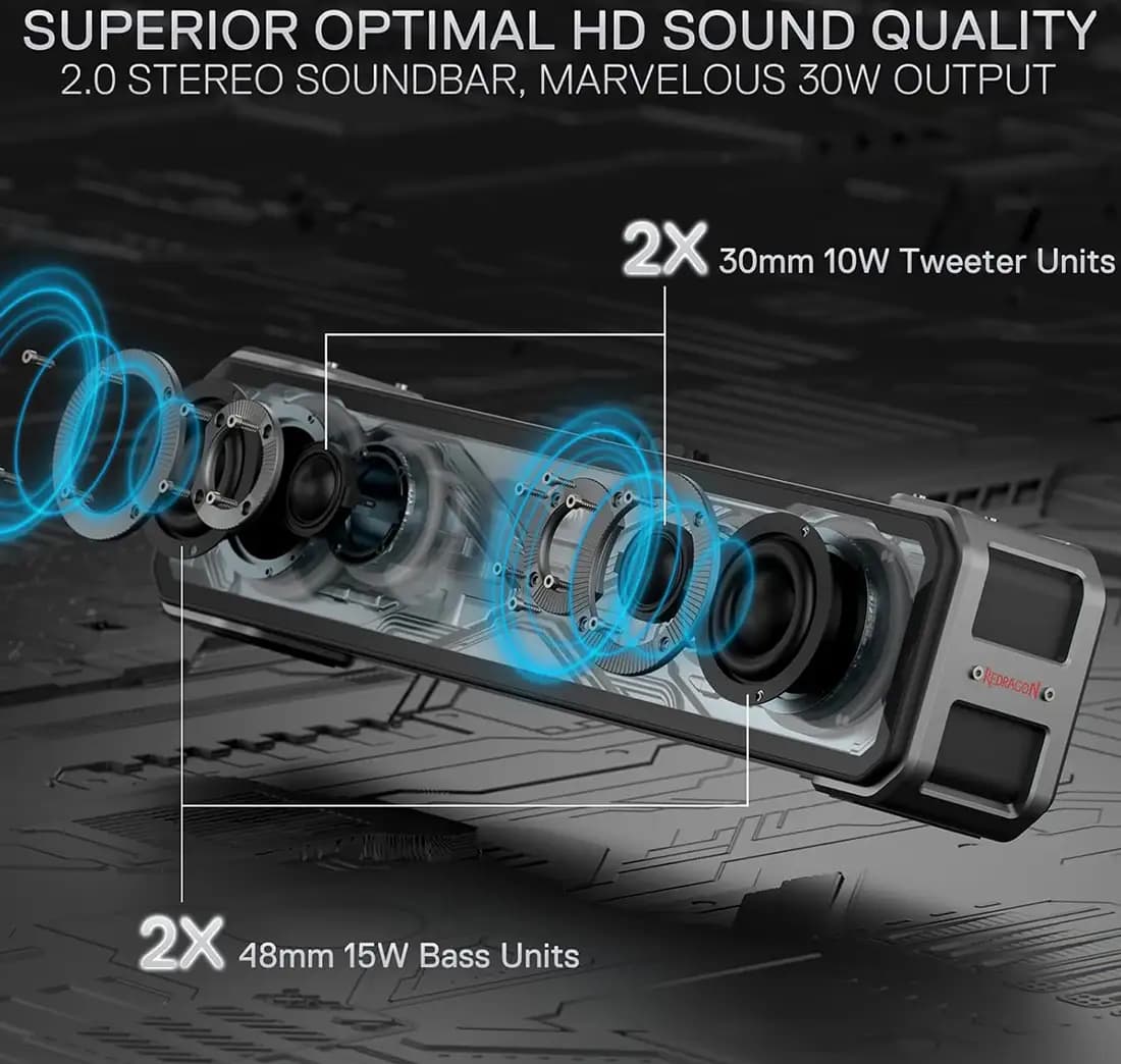 اسپیکر بی سیم گیمینگ ردراگون SURGE GS817 RGB — تصویر ۲