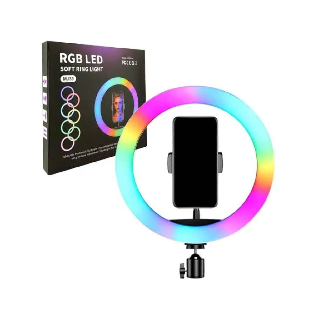 رینگ لایت مدل MJ36 RGB Ring LightMJ36 RGB Ring Light