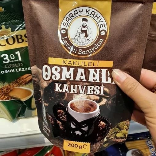 قهوه عثمانی با طعم هل از برند سارای 200 گرمی saray kahve