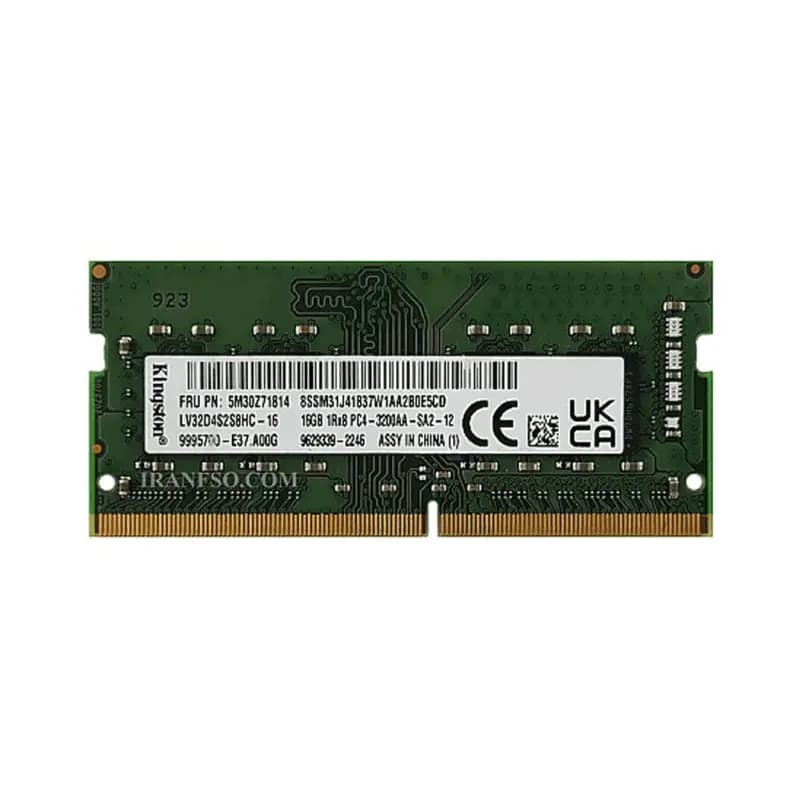 رم لپتاپ 16 گیگابایت کینگستون مدل Kingston Laptop 16GB 3200 DDR4