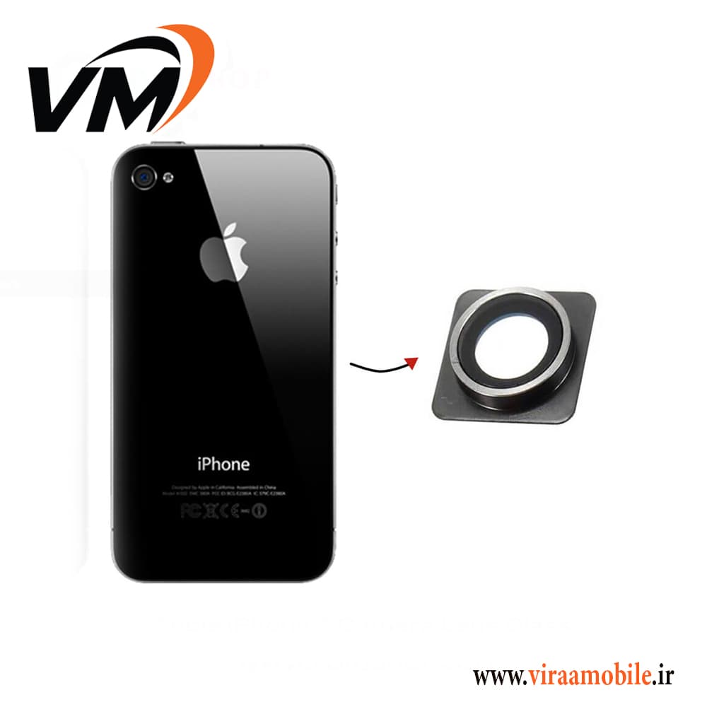 شیشه دوربین اصلی آیفون iPhone 4