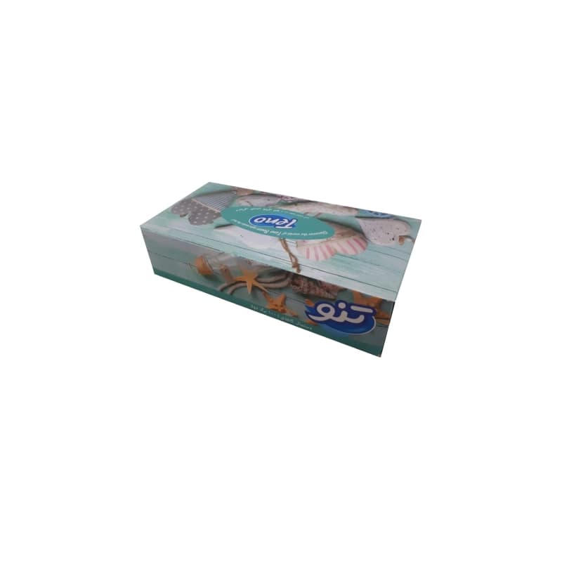 دستمال کاغذی 100 برگ دولایه جعبه ای تنو