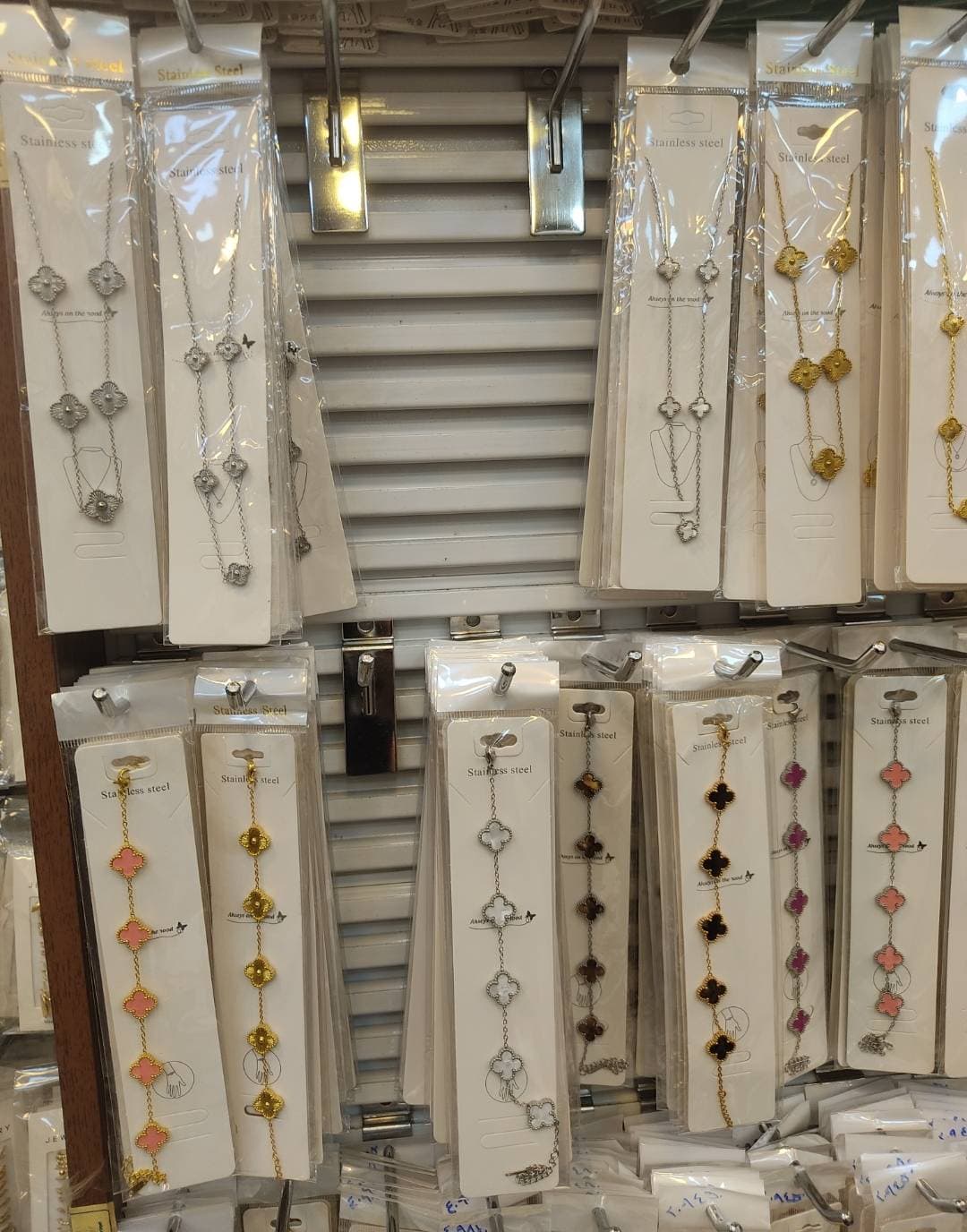 دستبند استیل طرح چهاربرگ لوکس Stainless Steel** — تصویر ۴