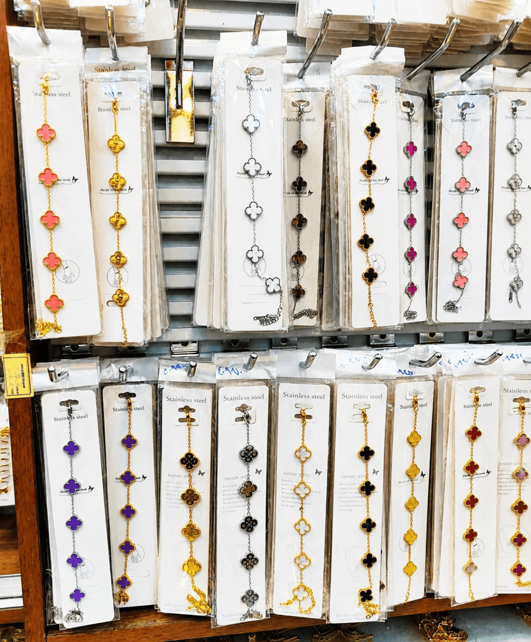 دستبند استیل طرح چهاربرگ لوکس Stainless Steel** — تصویر ۲