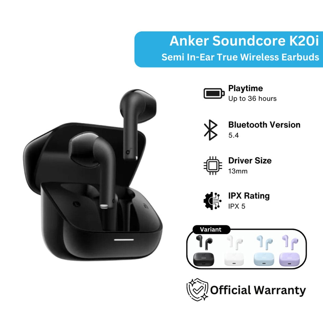 ایربادز بی سیم ANKER مدل K20i A3994H11 – مشکی (گارانتی شش ماهه ایویز) — تصویر ۸