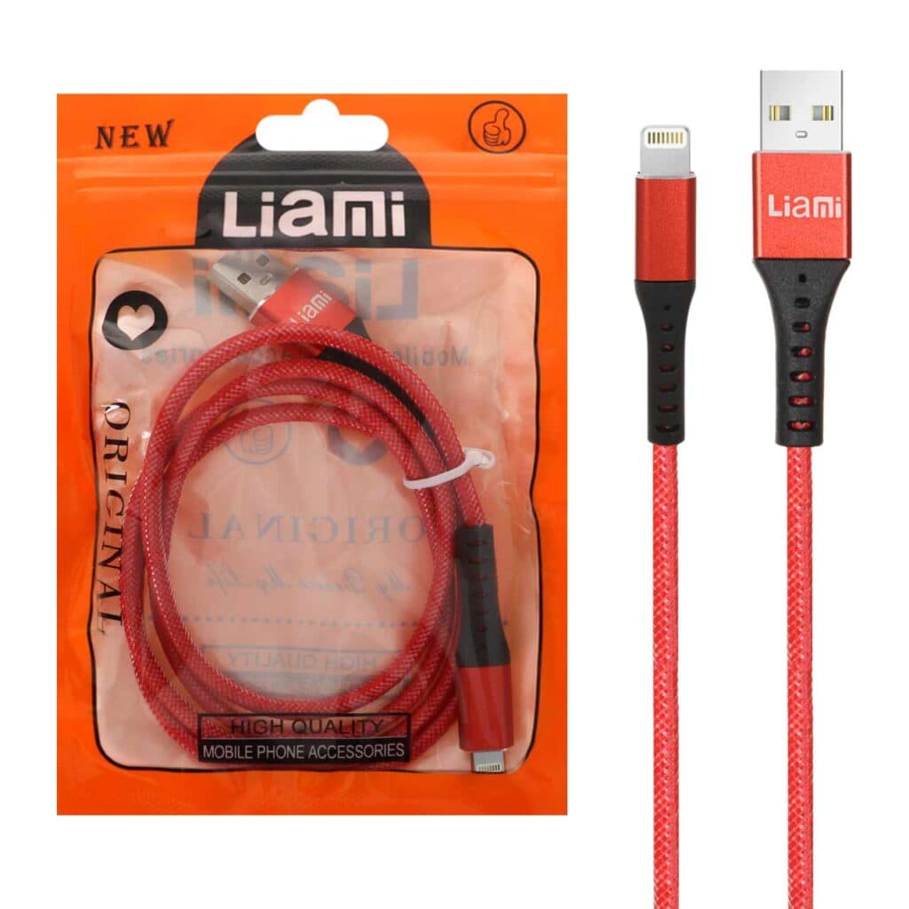 کابل شارژ فست آیفون Liami – قرمز (گارانتی شش ماهه شرکتی) — تصویر ۲