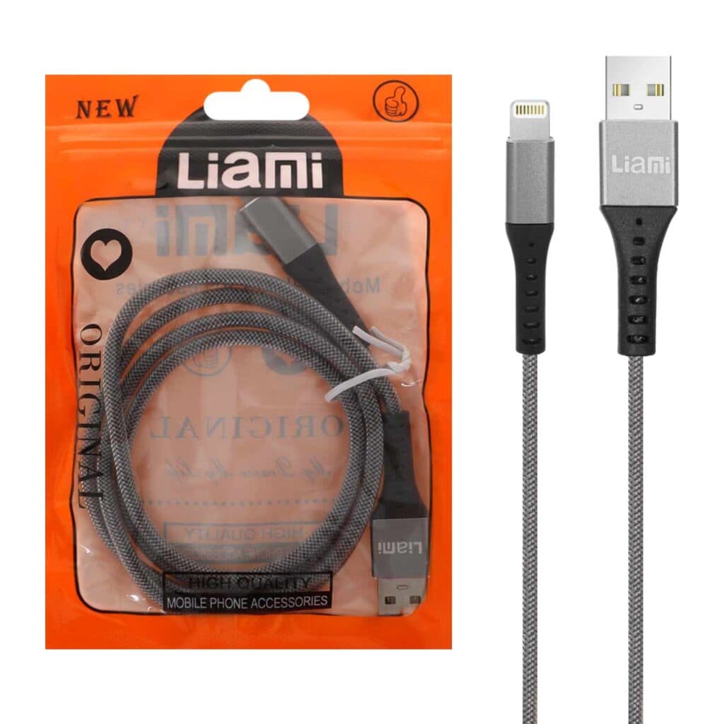 کابل شارژ فست آیفون Liami – خاکستری (گارانتی شش ماهه شرکتی) — تصویر ۲