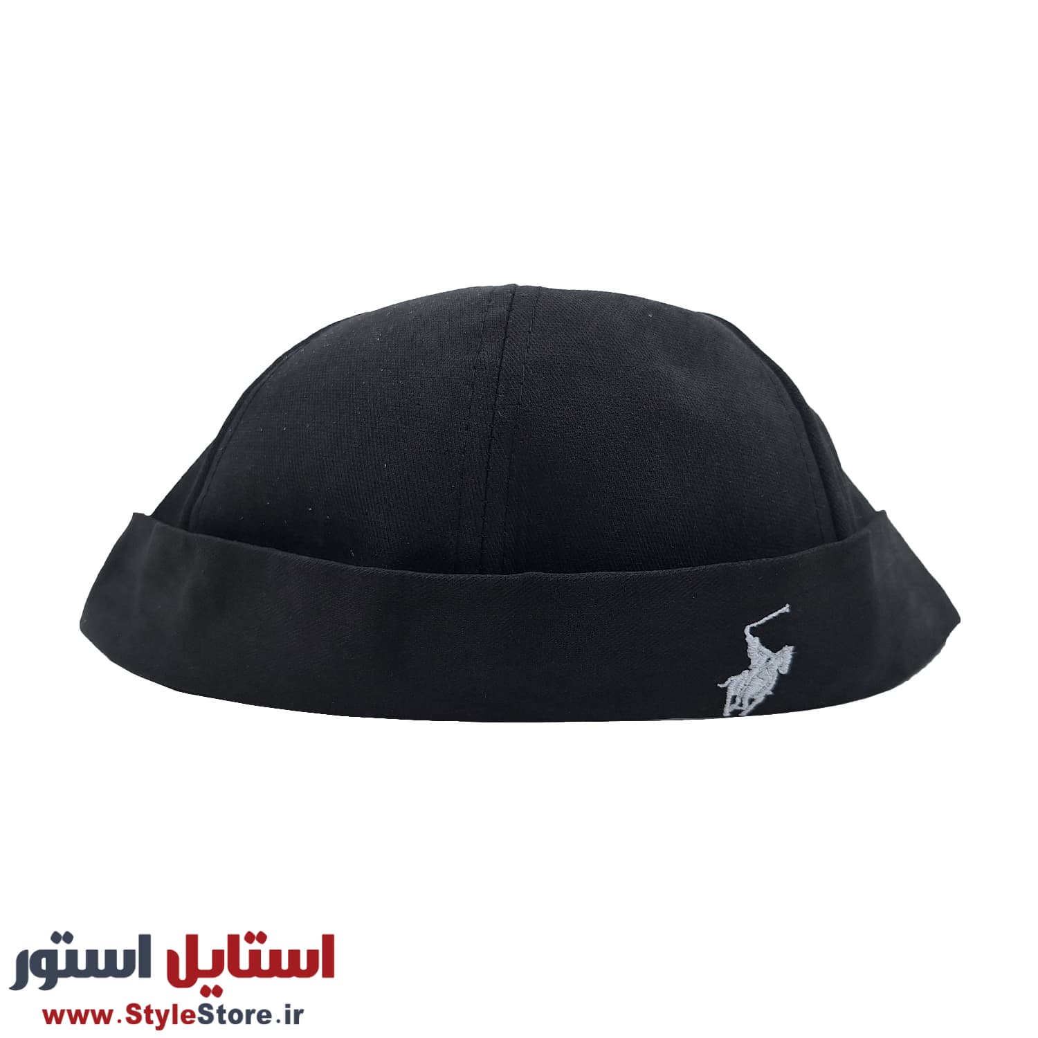 کلاه لئونی کتان مشکی طرح پولو کد AA-1984 — تصویر ۶