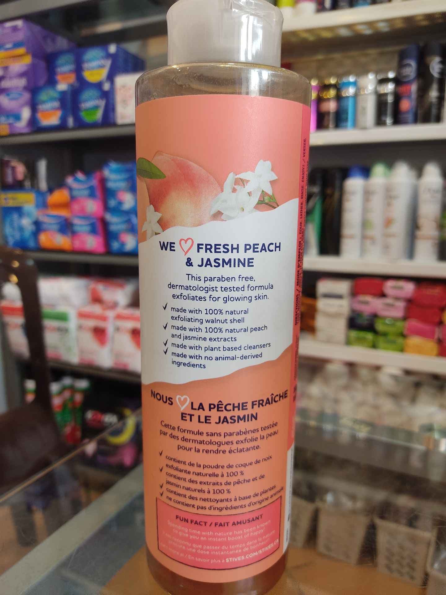 ژل شستشوی بدن لایه‌بردار سنت ایوز St.Ives Fresh Peach & Jasmine حجم 650 میل — تصویر ۳