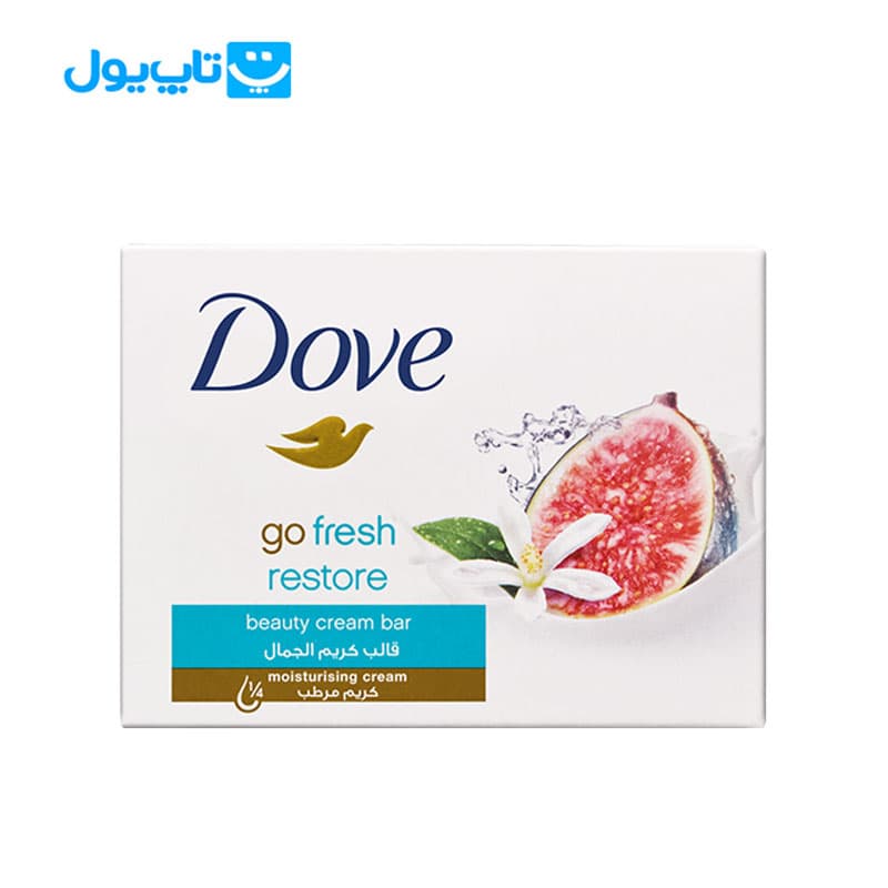 صابون کرمی داو Dove مدل go fresh restore انجیر آبی و شکوفه پرتقال وزن 100 گرم