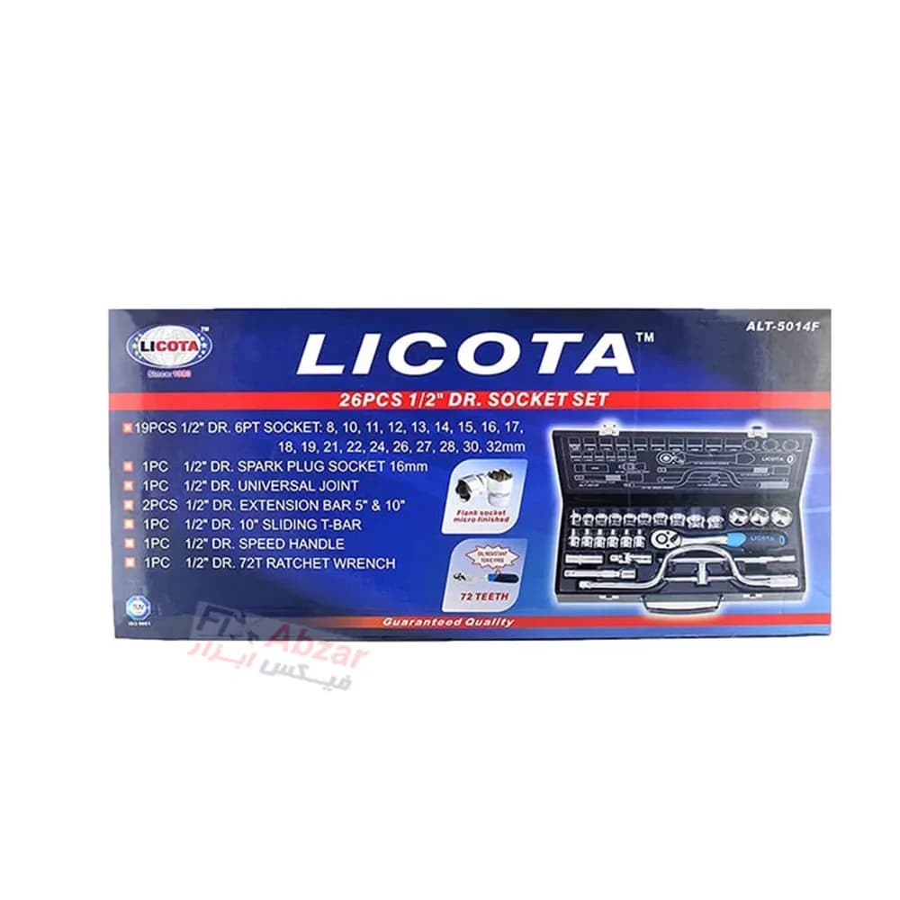 جعبه بکس لیکوتا درایو 1/2 اینچ مدل ALT-5014F — تصویر ۲