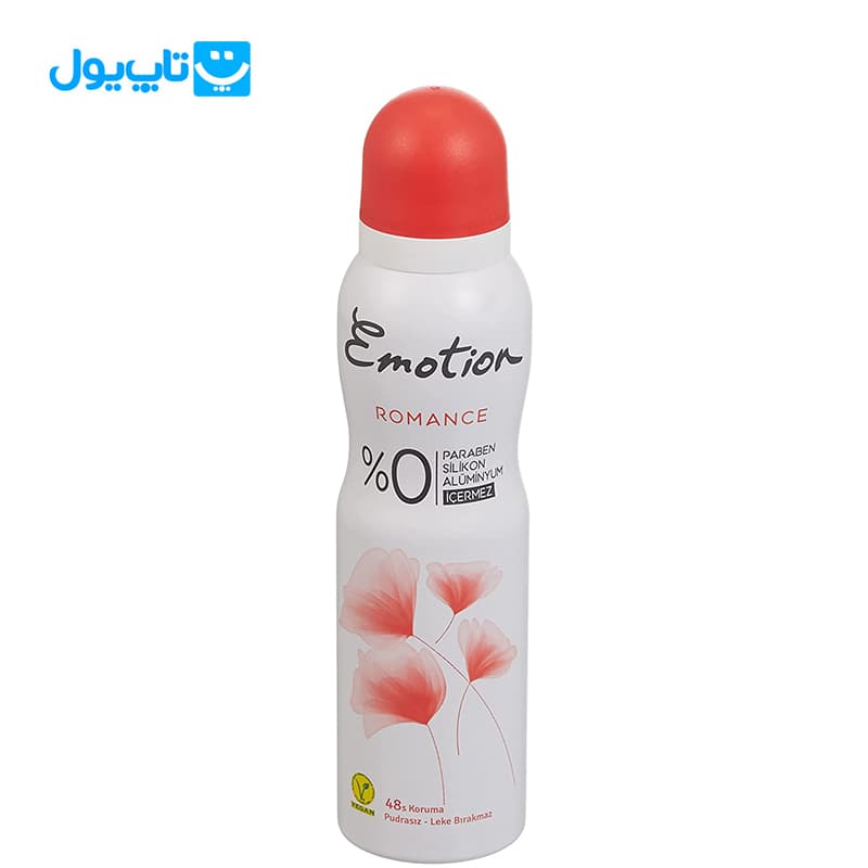 اسپری ضد تعریق ایموشن Emotion زنانه مدل رومانس Romance حجم 150 میلیلیتر — تصویر ۴