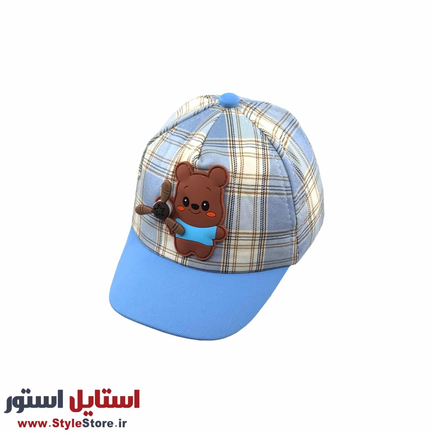 کلاه بچگانه مدل خرس فرفره ای کد 1947 رنگ آبی