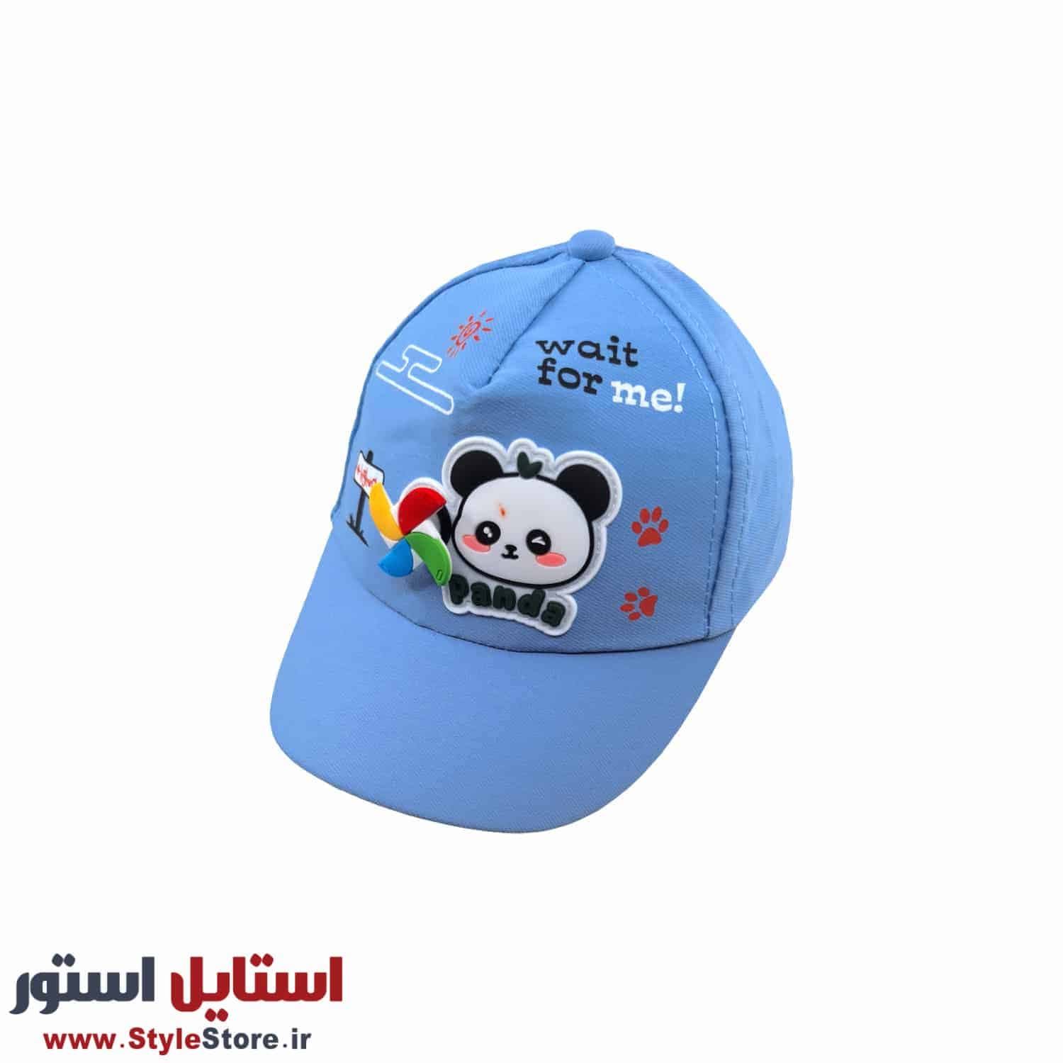 کلاه بچگانه مدل پاندا فرفره ای کد 1948 رنگ آبی